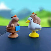 1pc Capybara Car Interior Decoration Creative Spring Capybara Shaking Head Dashboard Figurine moto hand Ornament